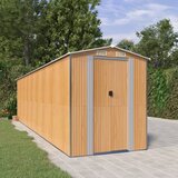 vidaXL Vrtno spremište svjetlosmeđe 192x772x223 cm pocinčani čelik | shoptok.hr