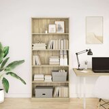 vidaXL Regal za knjige boja hrasta 80x24x176 cm od konstruiranog drva | shoptok.hr