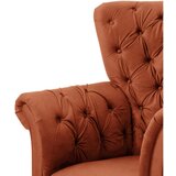 MID.YOU FOTELJ Z OPORO ZA GLAVO, opečnato rjava tekstil | Shoptok.si