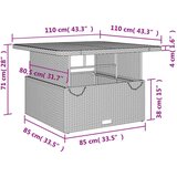  4-dijelni vrtni blagovaonski set od poliratana s jastucima bež | shoptok.hr