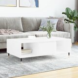 vidaXL Klubska mizica visok sijaj bela 104x60x35 cm inženirski les Cene