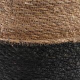  Saksija za biljke s ručkama Crna Ø 45 x 36 cm 100% morska trava | shoptok.hr