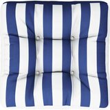  Jastuk za palete plavo-bijeli prugasti 50x50x12 cm od tkanine | shoptok.hr