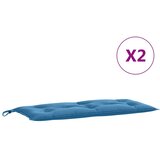  Jastuci za vrtnu klupu 2 kom plavi 100x50x7 cm tkanina | shoptok.hr