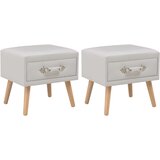 Furnova Nočne omarice 2 kosa umetno usnje 40x35x40 cm bele, (21926712) | Shoptok.si