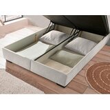 MID.YOU POSTELJA Z VZMETNICO 160 cm x 200 cm , tekstil, leseni material bež | Shoptok.si