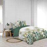 Douceur d intérieur Bela/zelena bombažna posteljnina za zakonsko posteljo/podaljšana 240x220 cm Otika – | Shoptok.si