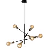  ONLI - Visilica na sajli CROSS 6xE27/22W/230V crna/mesing | Eponuda.com