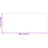 vidaXL zunanja deka ARAKIL Siva in bela Poliester 300 x 600 cm Zložljiva | Shoptok.si