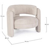 BIZZOTTO Bež fotelj Aisha – | Shoptok.si