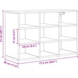vidaXL ormar za cipele umjetnička hrastovina 52.5 x 30 x 50 cm | shoptok.hr