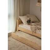 Adeko Otroška postelja iz masivnega bora z dodatnim ležiščem s prostorom za shranjevanje z letvenim dnom 90x190 cm v naravni barvi Roma – | Shoptok.si