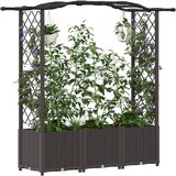  Povišeni krevet s mrežom i krovom Smeđa 164 x 40 x 142 cm PP | shoptok.hr