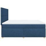  Krevet s oprugama i madracem plavi 200 x 200 cm od tkanine | shoptok.hr