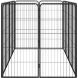  Ograda za pse s 12 panela crna 50 x 100 cm čelik obložen prahom | Eponuda.ba