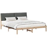  Okvir kreveta smeđe i tamnosivo 180 x 200 cm Masivna borovina | shoptok.hr
