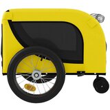 Prikolica za bicikl za ljubimce žuto-crna od tkanine i željeza | shoptok.hr