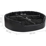  Krevet za pse crni 99 x 89 x 21 cm od pliša i umjetne kože | shoptok.hr