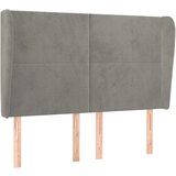 The Living Store vzglavje z ušesi svetlo sivo 147x23x118/128 cm žamet - vzglavje, (21495346) | Shoptok.si