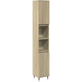 Maison Chic Kopalniška omarica - Kopalniški kabinet sonoma hrast 30x30x190 cm inženirski les, (21794724) Cene