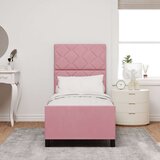 vidaXL Krevet Okvir Ružičasta 80x200 cm Baršun | shoptok.hr