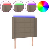 The Living Store led posteljno vzglavje taupe 83x16x118/128 cm blago - led vzglavje, (21418500) | Shoptok.si
