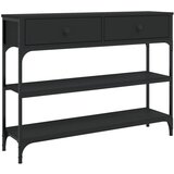 Maison Chic konzolna miza - miza ob steni črna 100x25x75 cm inženirski les, (21785999) Cene