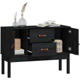  Komoda crna 110 x 40 x 78 cm od masivne borovine | Eponuda.com