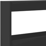 Ormarić za uzglavlje s LED svjetlima crni 160 x 17 x 102 cm | shoptok.hr