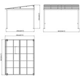  Sojag - Aluminijska Nadstrešnica Barthelemy - 364x248x240 cm - 9 03 m² | shoptok.hr