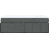 vidaXL Krevet s oprugama i madracem tamnosivi 90 x 190 cm od tkanine | shoptok.hr