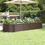 vidaXL visoka greda iz prašno premazanega jekla 224x80x36 cm rjava Cene