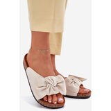 Boto Women's sandals on cork sole with bow beige Seressa | Eponuda.ba