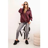 Kesi Włoski Women's quilted jacket with a hood plum | shoptok.hr
