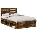  Konstrukcija postelje z vzglavjem Dimljeni oreh 120 x 200 cm, (5000103270) | Shoptok.si