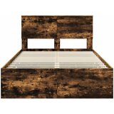  Krevetna konstrukcija s ladicama Dimljeni hrast 120 x 200 cm | shoptok.hr