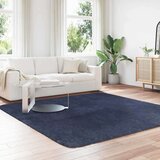 Čupavi tepih s visokim vlaknima tamnoplavi 240x240 cm poliester | shoptok.hr
