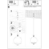 Nice Lamps Crvena viseća svjetiljka sa staklenim sjenilom ø 30 cm Bilbao – | shoptok.hr