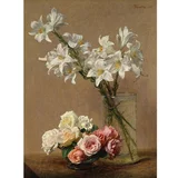 Fedkolor reprodukcija slike Henri Fantin-Latour - Roses and Lilies, 45 x 60 cm