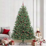 vidaXL Umetno Zložljivo Božično Drevo Zelena 240 cm PVC in kovina | Shoptok.si