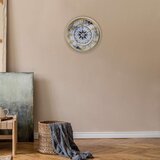Wallity zidni sat Hisar Compass, 40x40 cm, Sivo-zlatne boje Cene