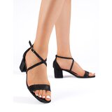 Shelvt Glittery black heeled sandals Cijene
