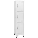 vidaXL Garderobna omarica na ključ s 3 predelki 38x45x180 cm | Shoptok.si
