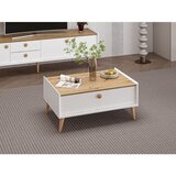 Hanah home klub sto Mitra 9090, 90 cm, beli / Artisan | Eponuda.com