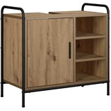  Set ormarića za kupaonicu 2 kom. Hrast artisan - Hrast artisan Ormar s umivaonikom (1 vrata i 1 polica) + viseći ormar | shoptok.hr