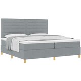 vidaXL Krevet s podnicom i madracem Svjetlosiva 200x200 cm Tkanina Cijene