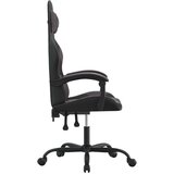  Vrtljiv gaming stol črno in sivo umetno usnje, (21378485) | Shoptok.si