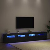  Set TV komoda S LED lampica 3 pcs Crni hrast 240 x 35 x 40 cm | Eponuda.ba
