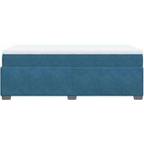 vidaXL Box spring postelja z vzmetnico temno modra 80x200 cm žamet | Shoptok.si