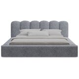 Makamii Tamno sivi tapecirani bračni krevet s prostorom za odlaganje s podnicom 160x200 cm Mano – | shoptok.hr